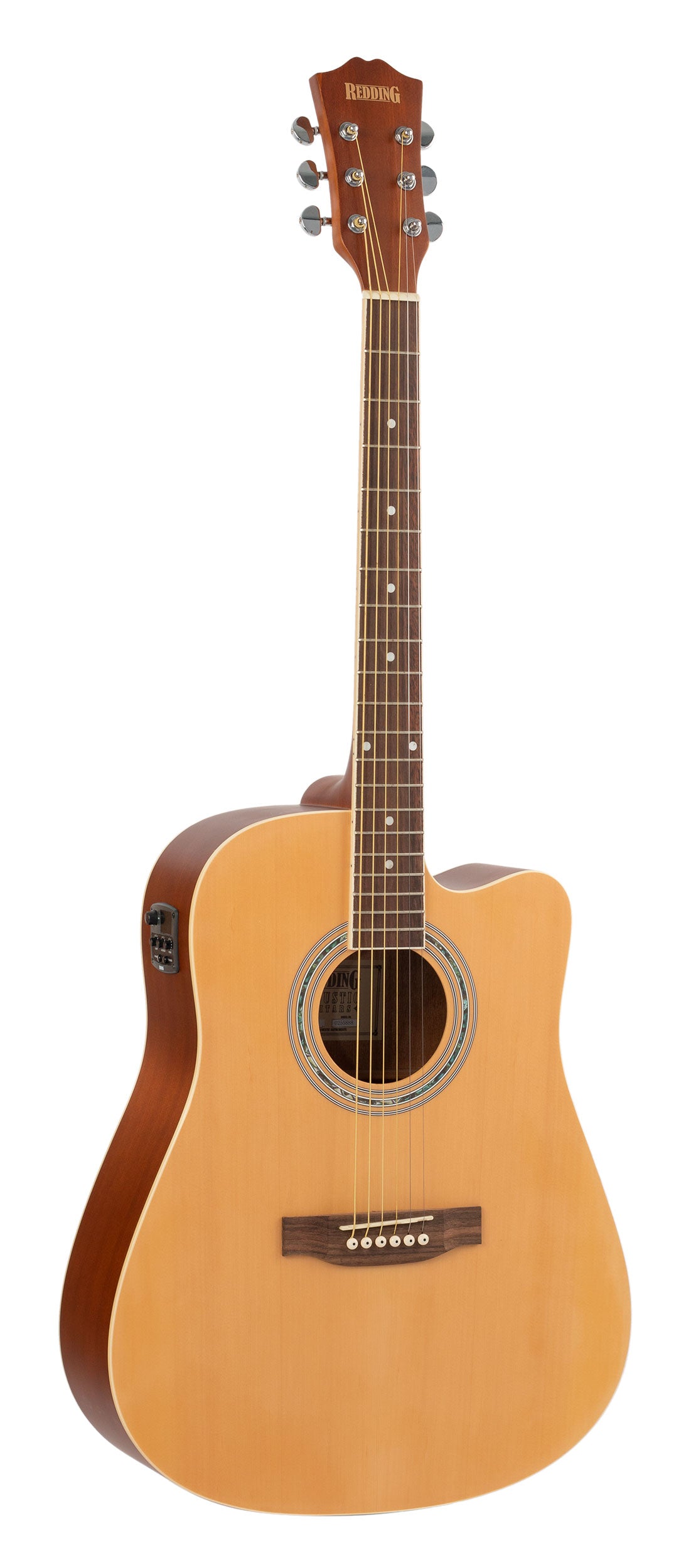 Redding | RED50CE | Dreadnought Electric/Acoustic Guitar | Natural Redding | RED50CE | Dreadnought Electric/Acoustic Guitar | Natural